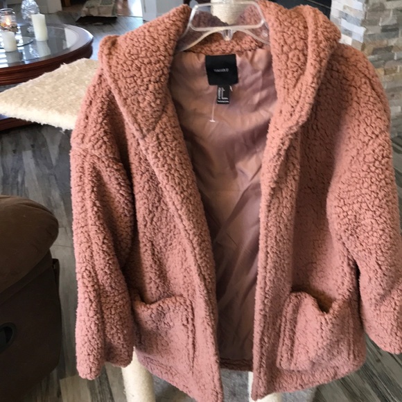 FOREVER 21 SUPER SOFT DUSTY ROSE JACKET SIZE SMALL EXCELLENT CONDITION! - Picture 3 of 5